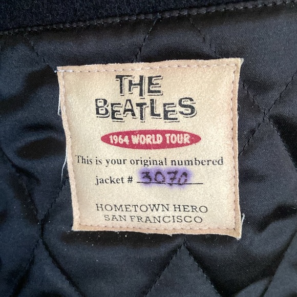 VINTAGE ‘The Beatles 1964 World Tour’ Limited Edition Crew Jacket Size XL RARE - Picture 5 of 15
